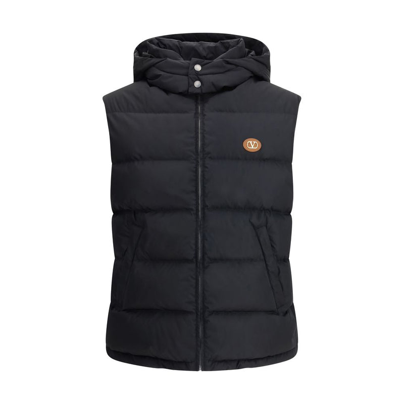 Black Goose Down Sleveless Jacket