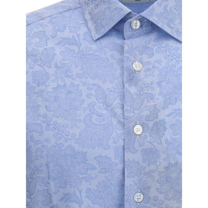 Light Blue Cotton Pattern Shirt