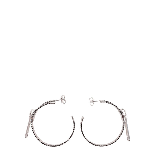 Gray Silver Earrings