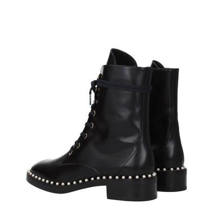 Black Leather Ankle Boots
