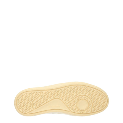 White Leather Low Top Sneakers