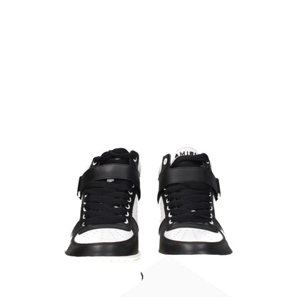 Black Leather High Top Sneakers