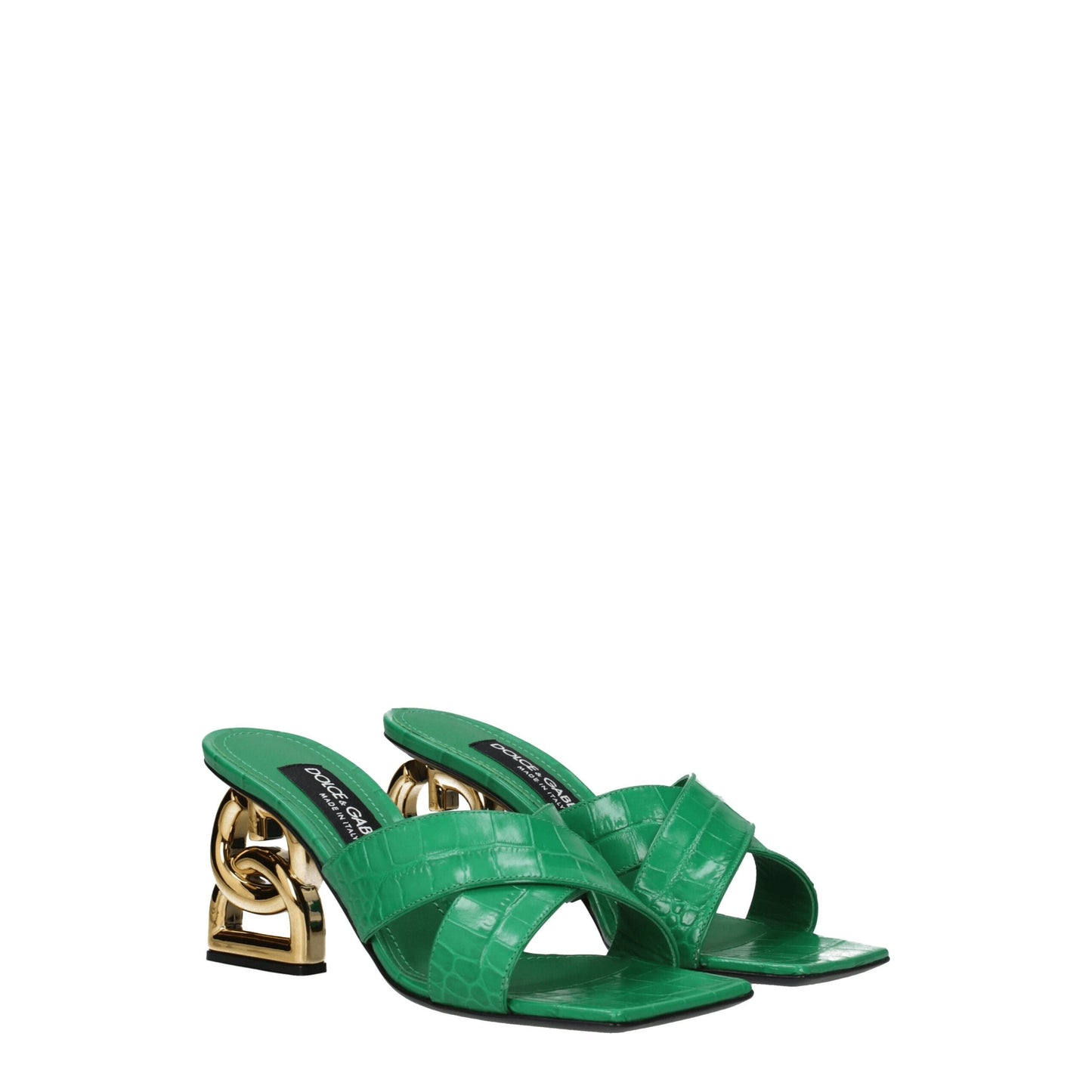 Green Leather Sandals