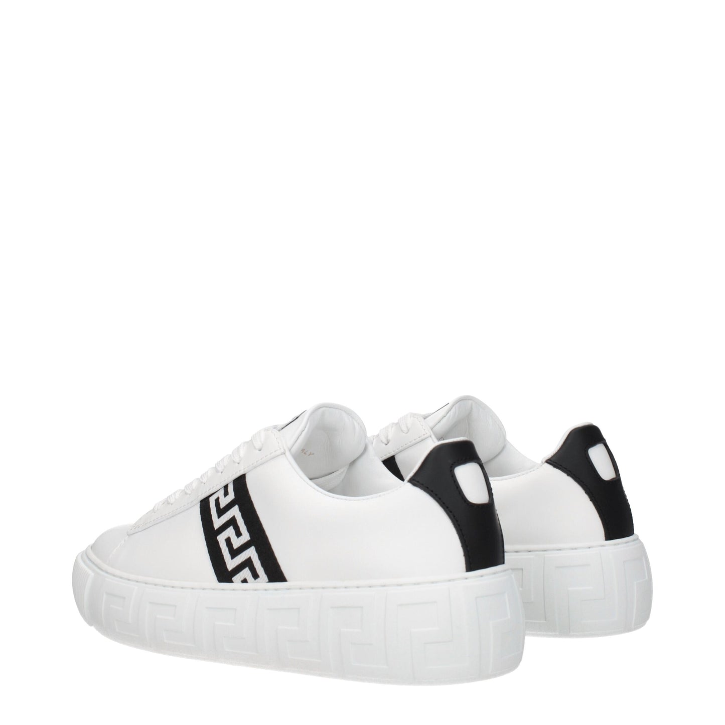 White Leather Low Top Sneakers