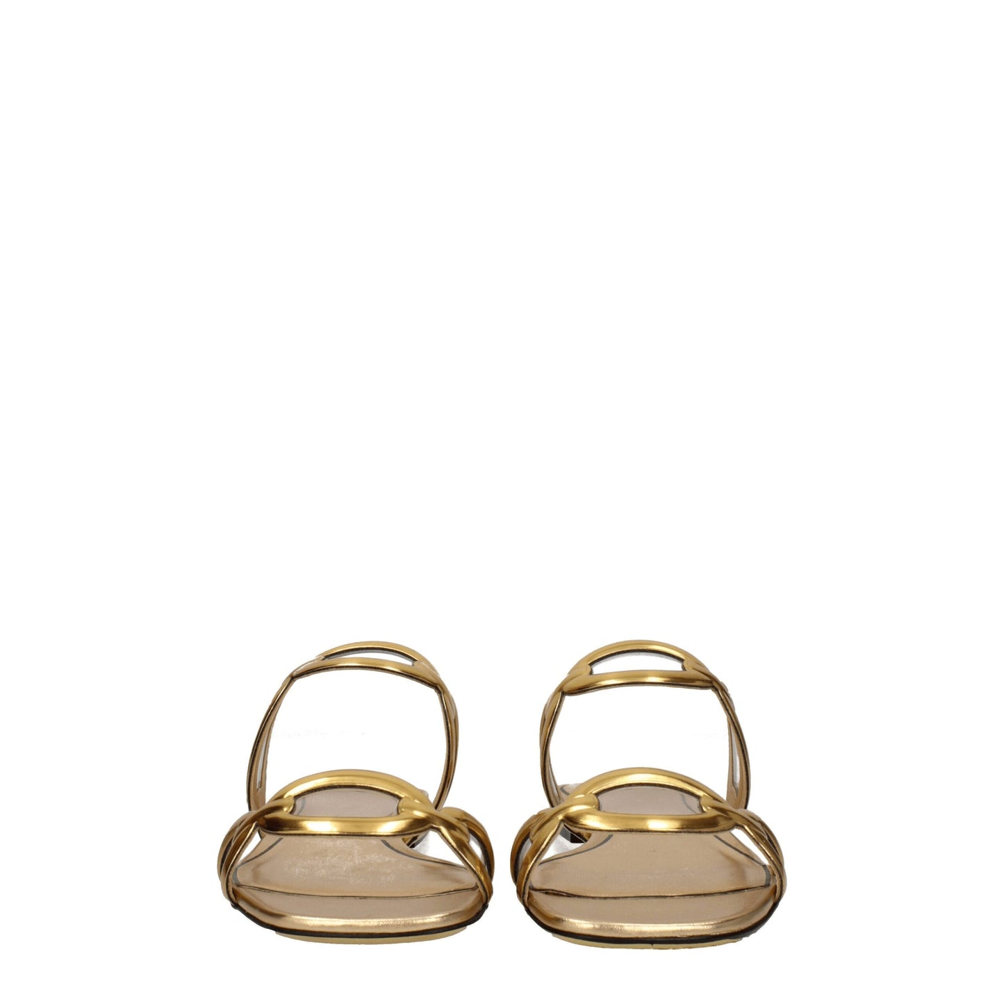 Gold Leather Slippers