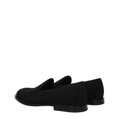 Black Velvet Slip-On Loafers
