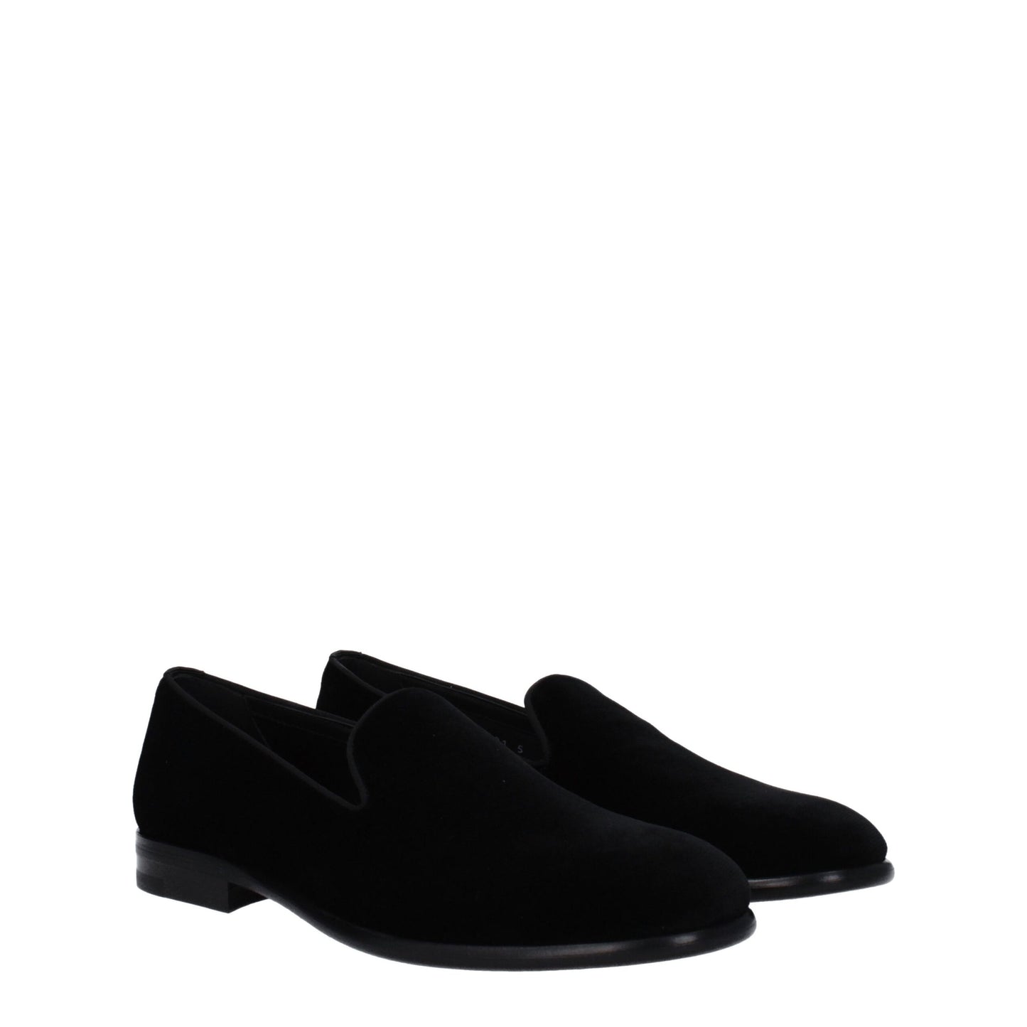 Black Velvet Slip-On Loafers