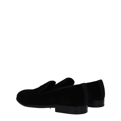 Black Velvet Slip-On Loafers