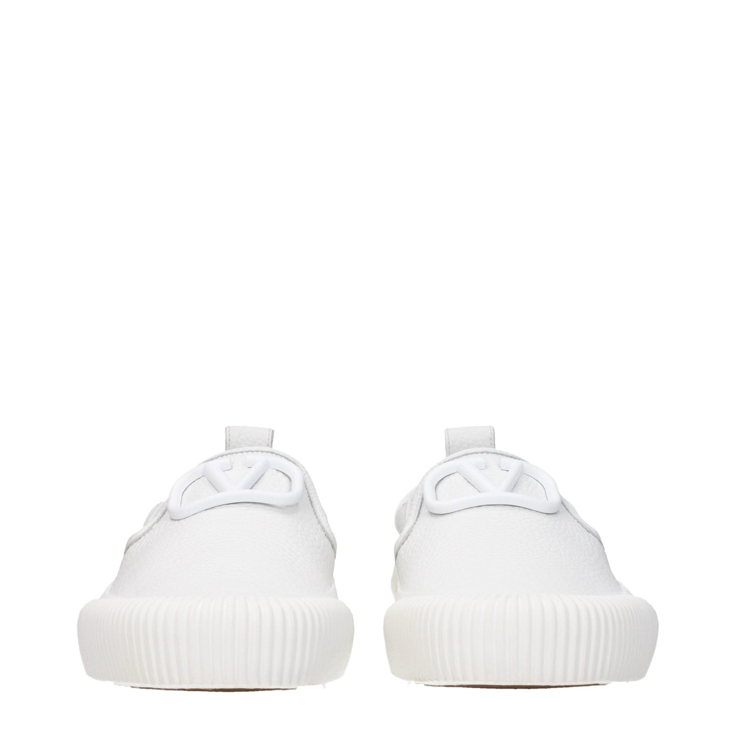 White Leather Slip-On Loafers