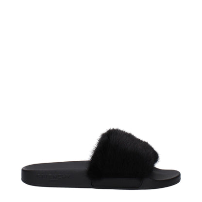 Black Cotton Slippers