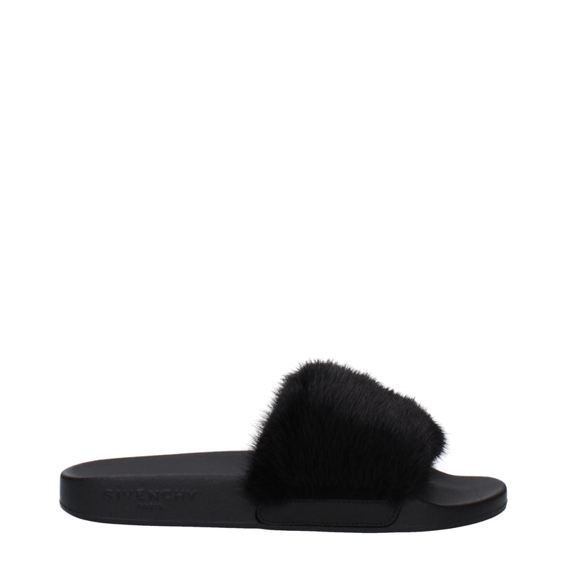 Black Cotton Slippers