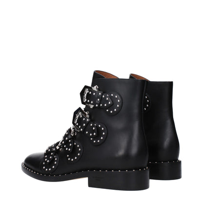 Black Leather Ankle Boots