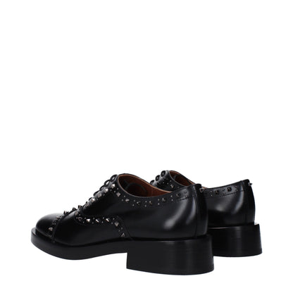 Black Leather Oxfords And Derbies