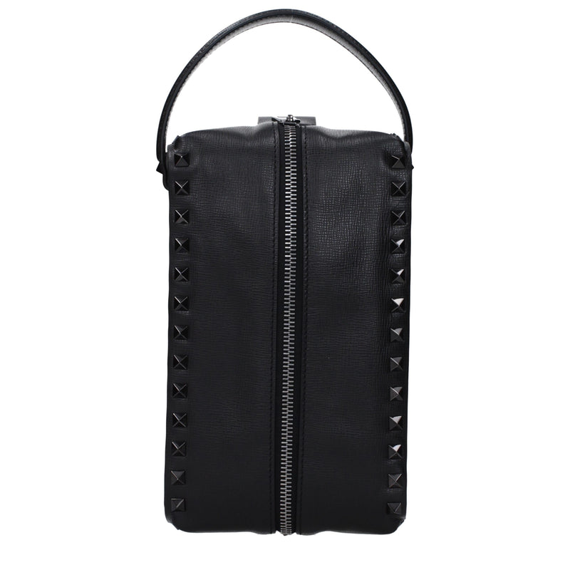 Black Leather Clutch Bag