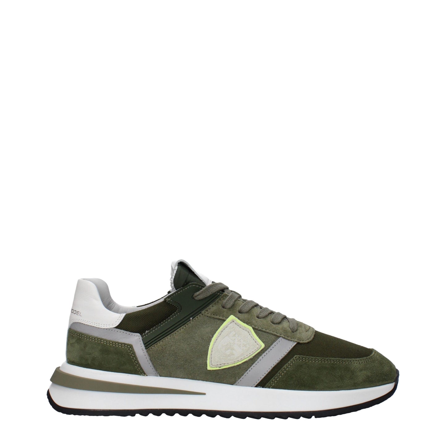 Green Leather Athletic Sneakers