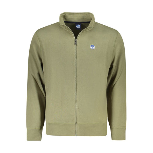 Green Cotton Men Sweater