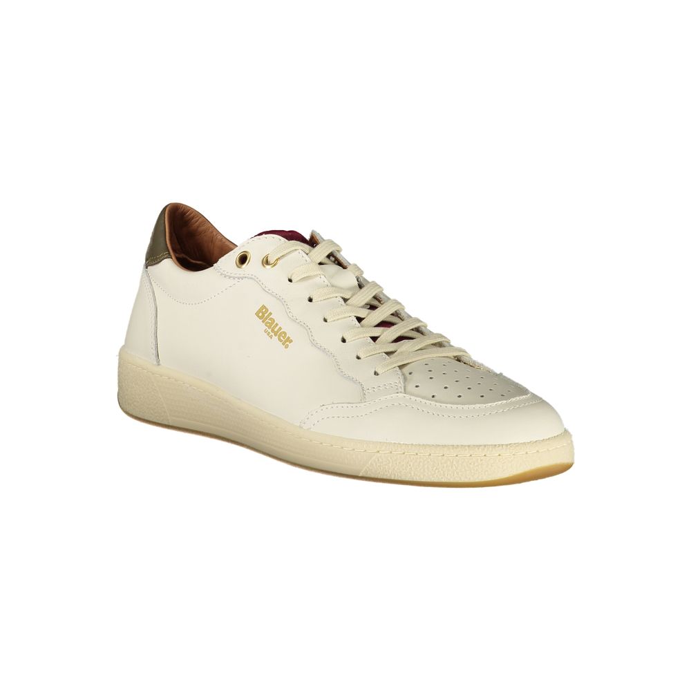 White Polyester Sneaker