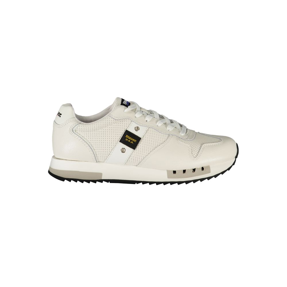 White Polyester Sneaker