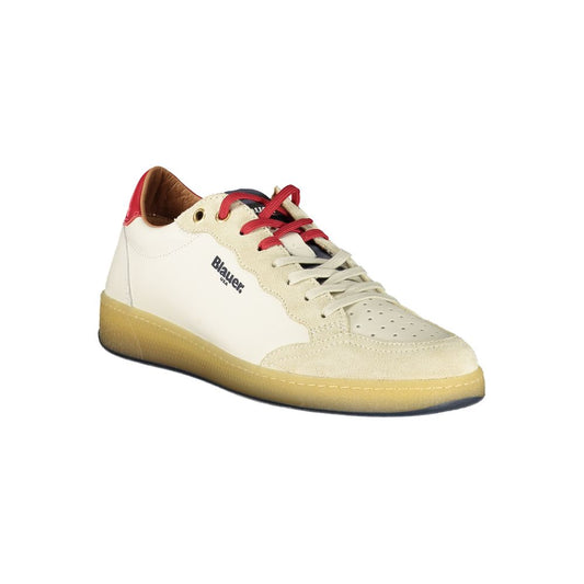 White Polyester Sneaker