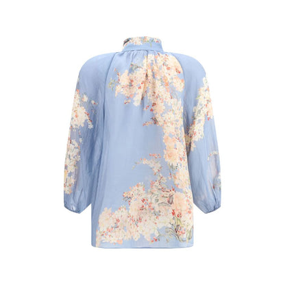 Light Blue Ramie Blouse
