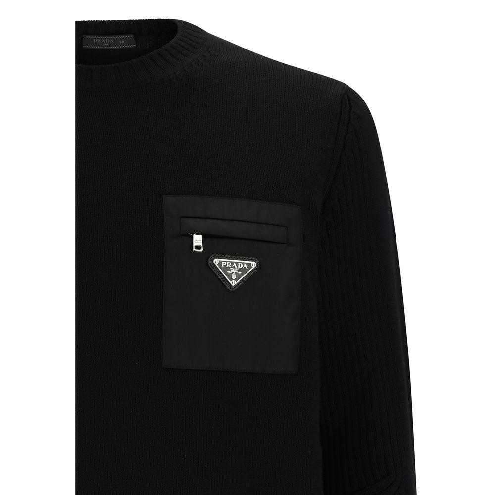Black Fleece Wool Sweatshirt