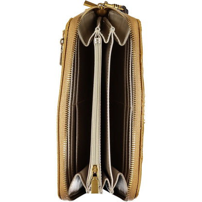 Yellow Polyurethane Women Wallet