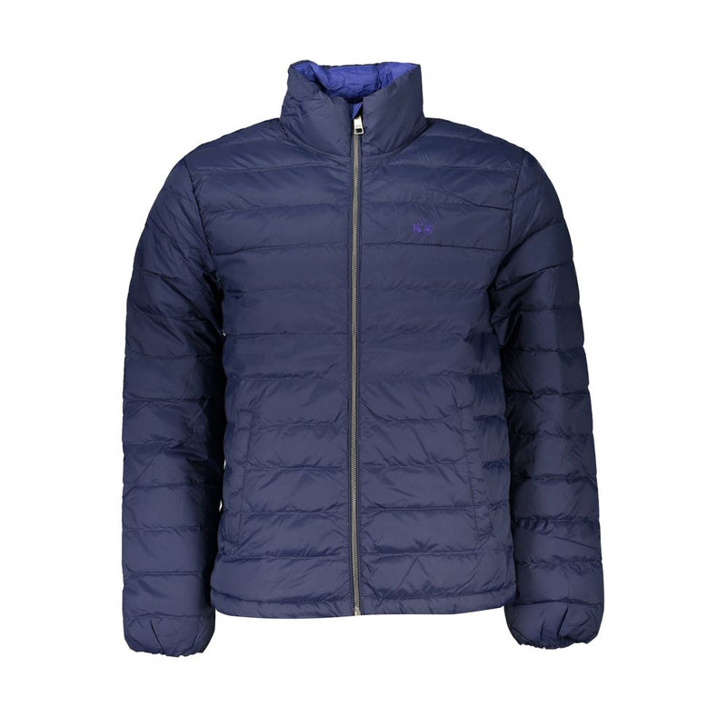 Blue Polyamide Men Jacket