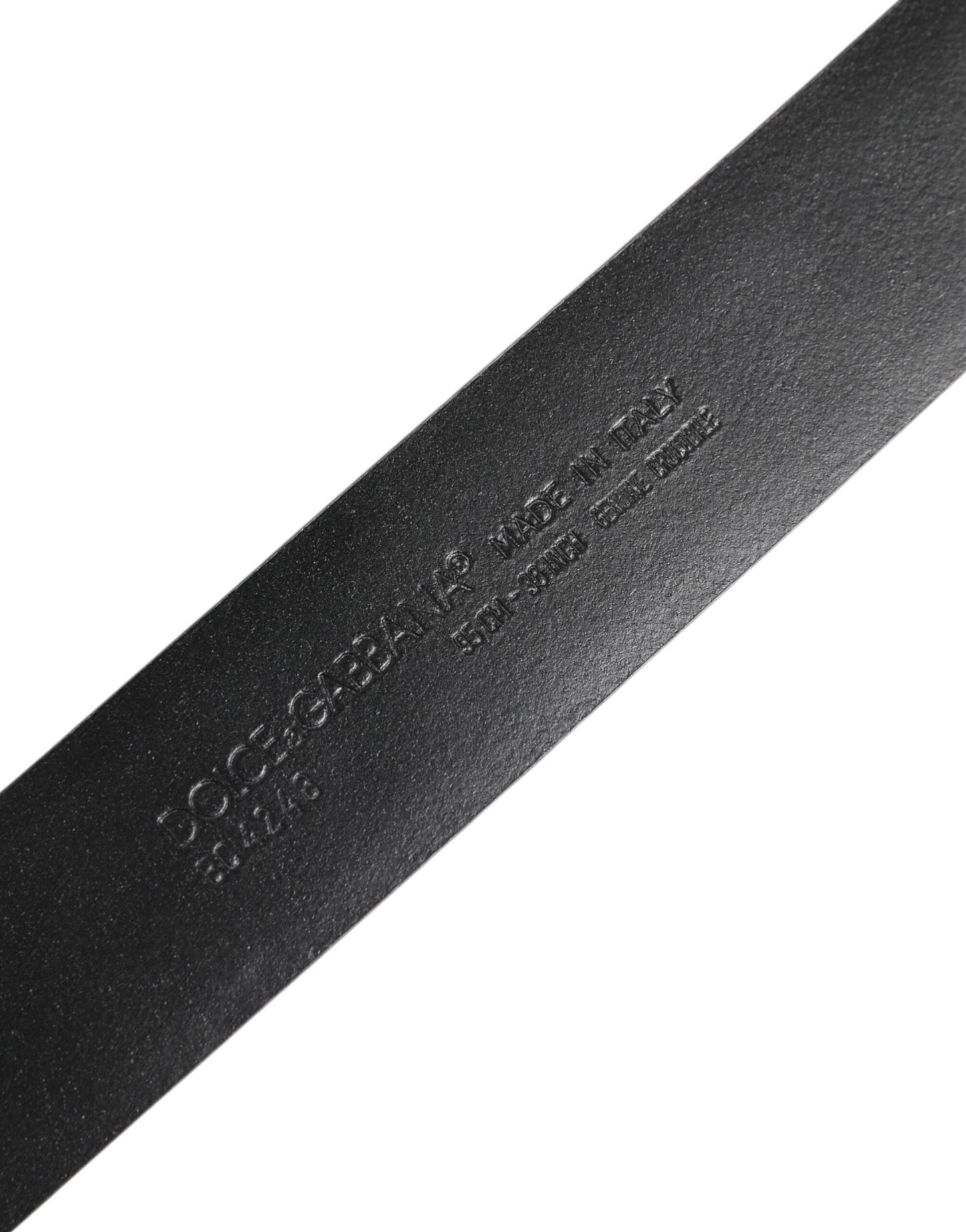 حزام من الجلد الأسود الغريب مع مشبك شعار DG