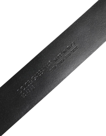 حزام من الجلد الأسود الغريب مع مشبك شعار DG