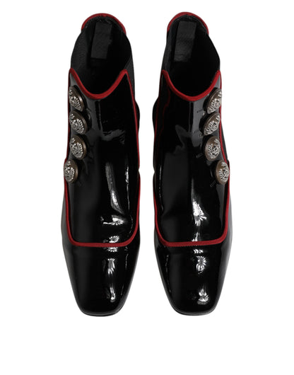 حذاء تشيلسي جاكي أسود بأزرار