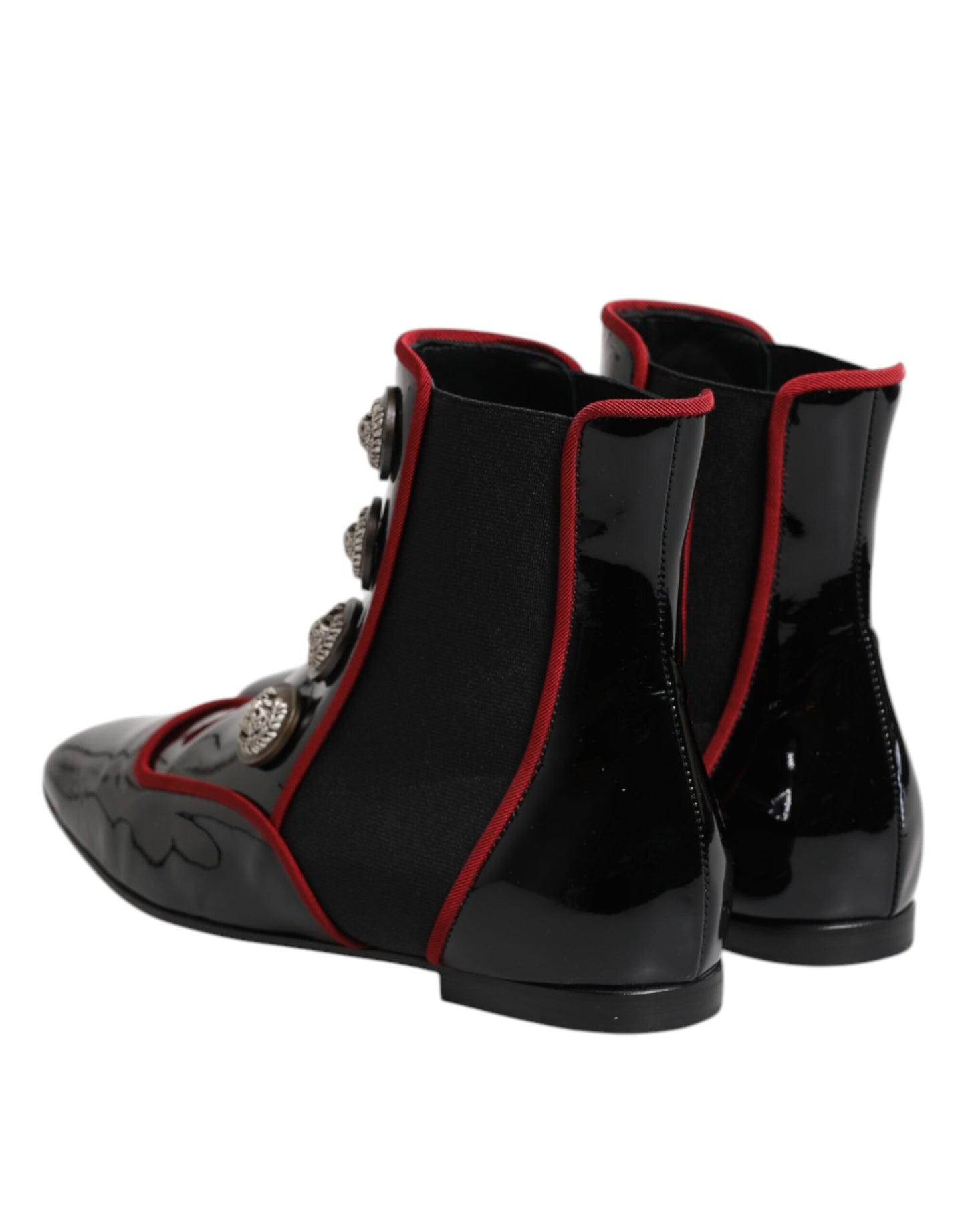 حذاء تشيلسي جاكي أسود بأزرار