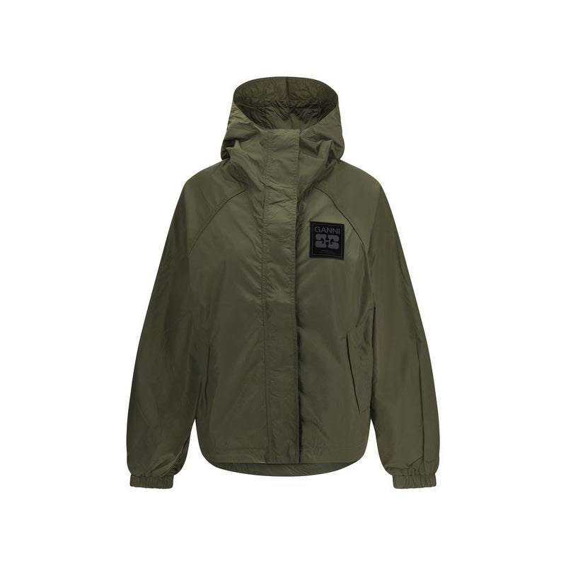 Green Nylon Shell Jacket