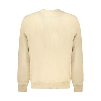 Beige Cotton Men Sweater