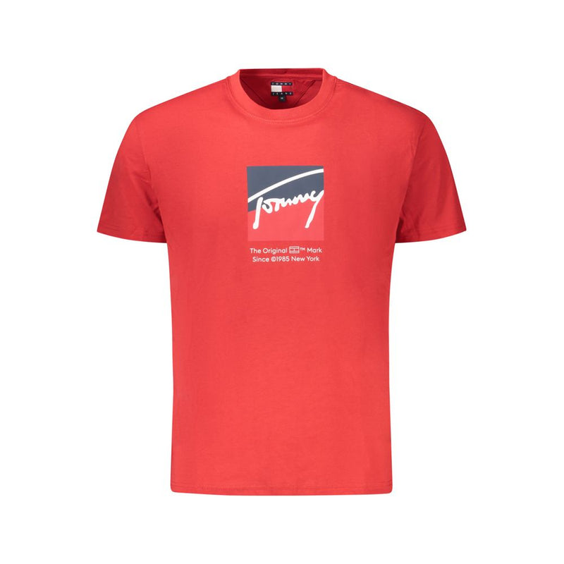 Red Cotton Men T-Shirt