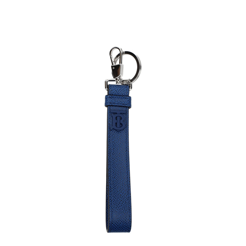 Blue Leather Keychain
