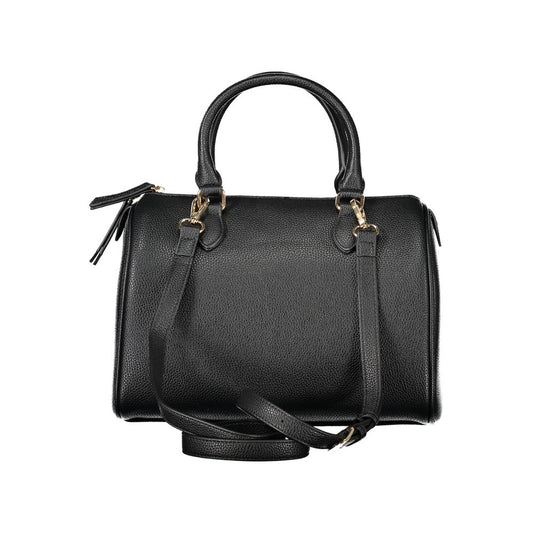 Black Polyethylene Women Handbag