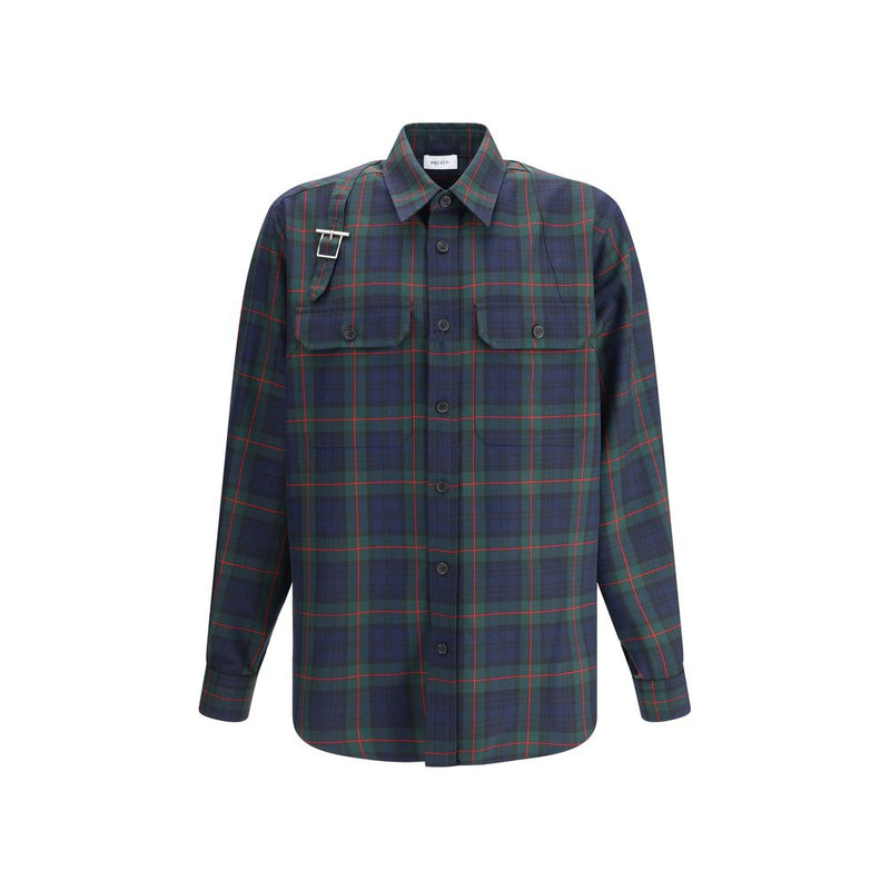 Green Polyester Pattern Shirt