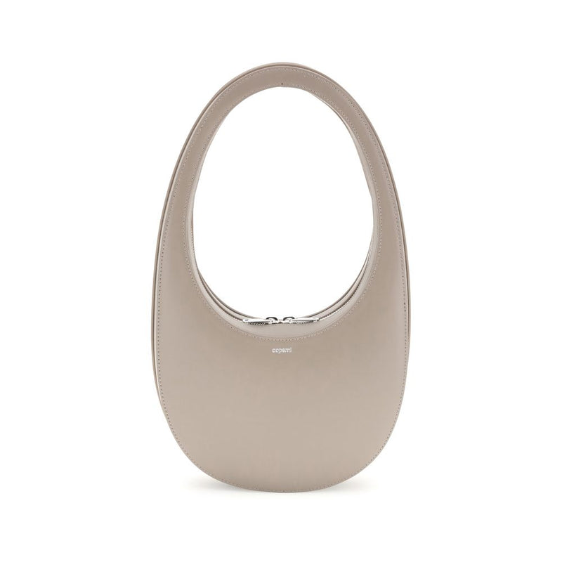 Beige Leather Shoulder Bag