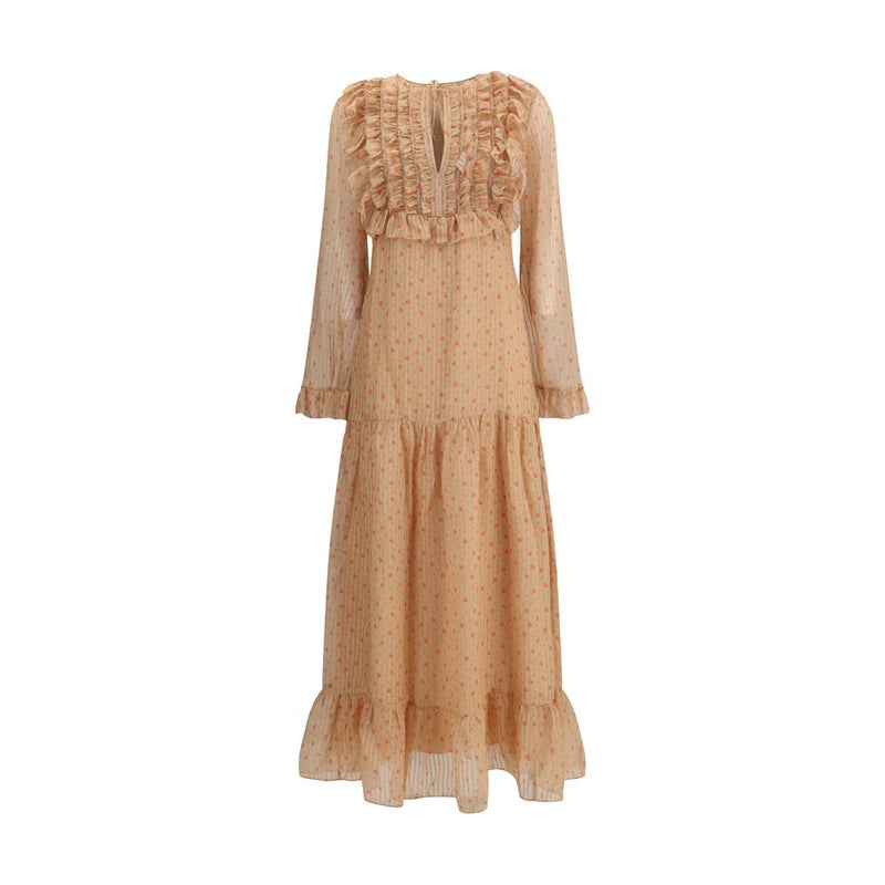 Multicolor Silk Long Dress