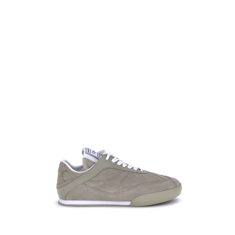 Beige Calf Leather Bos Taurus Low Top Sneakers