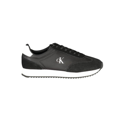 Black Polyester Sneaker