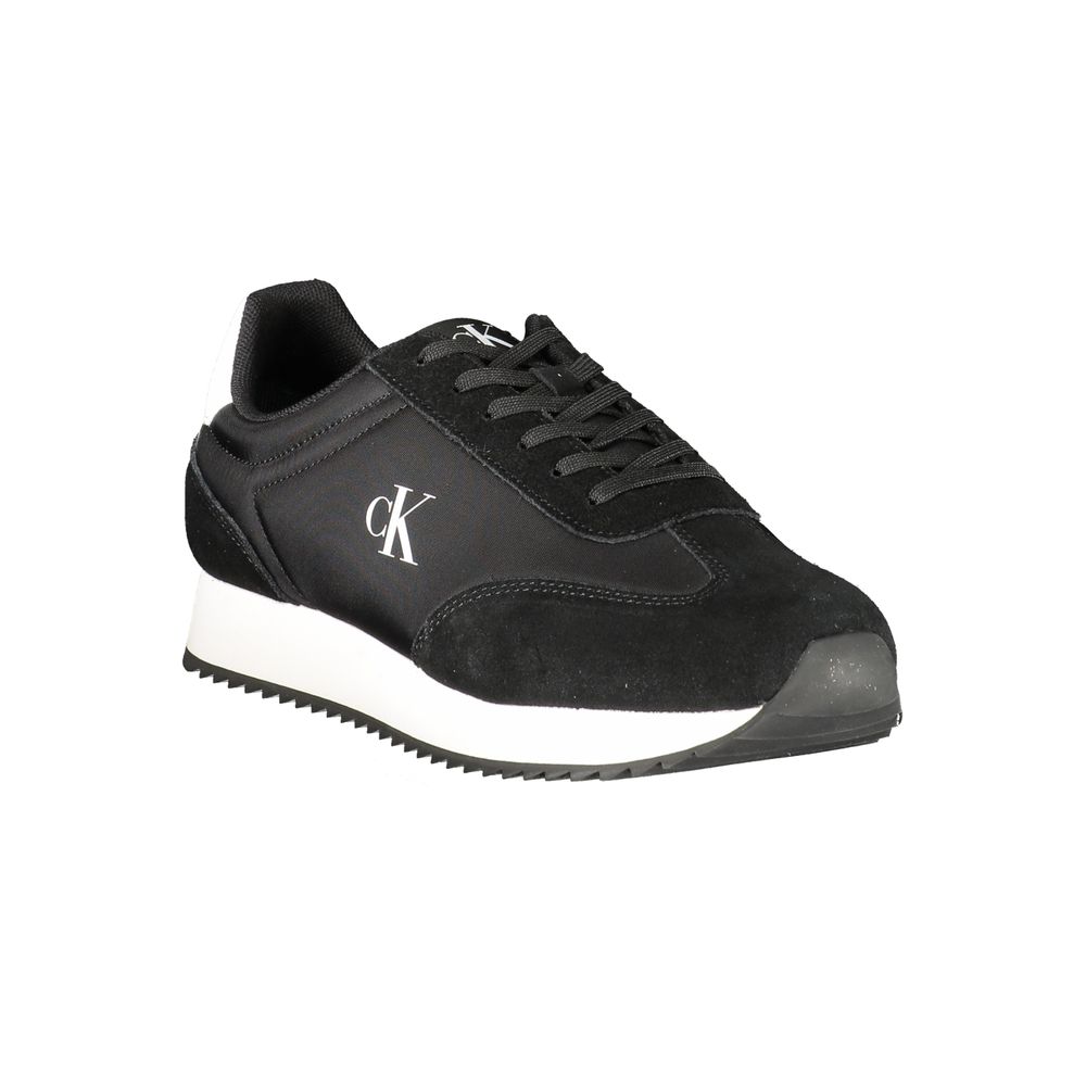 Black Polyester Sneaker