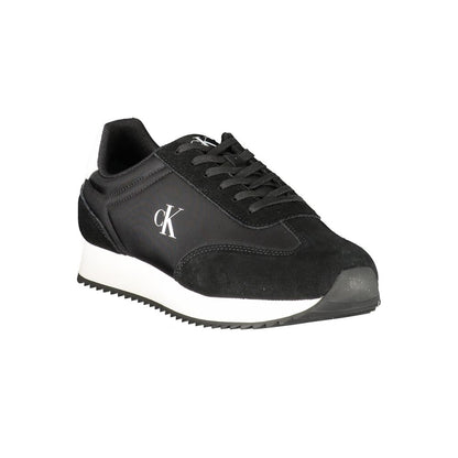 Black Polyester Sneaker