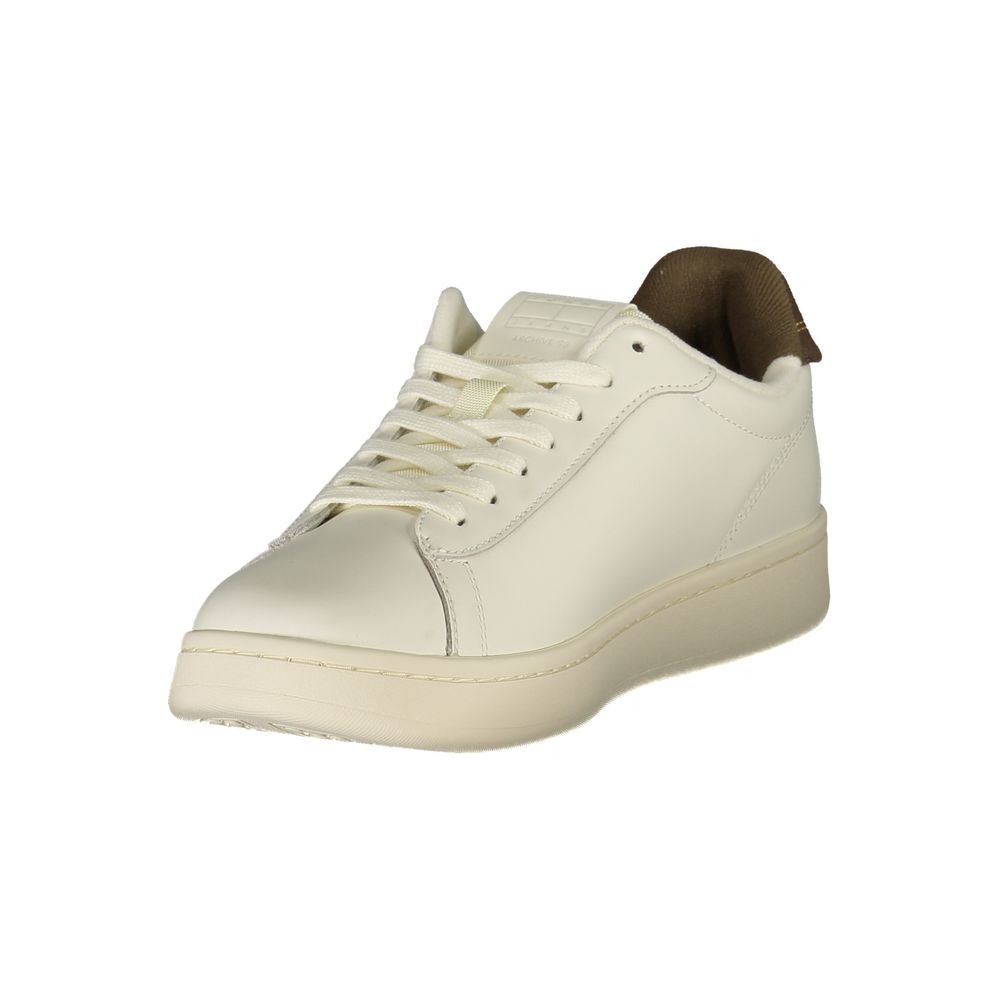 White Polyester Sneaker