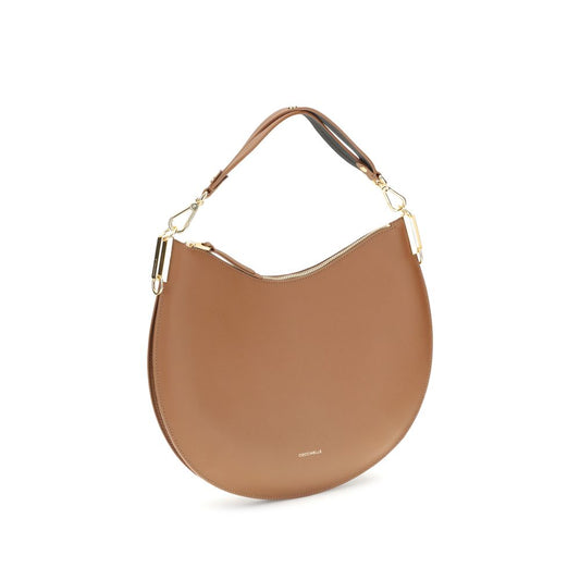 Beige Calf Leather Bos Taurus Shoulder Bag