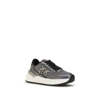 Gray Fabric Low Top Sneakers