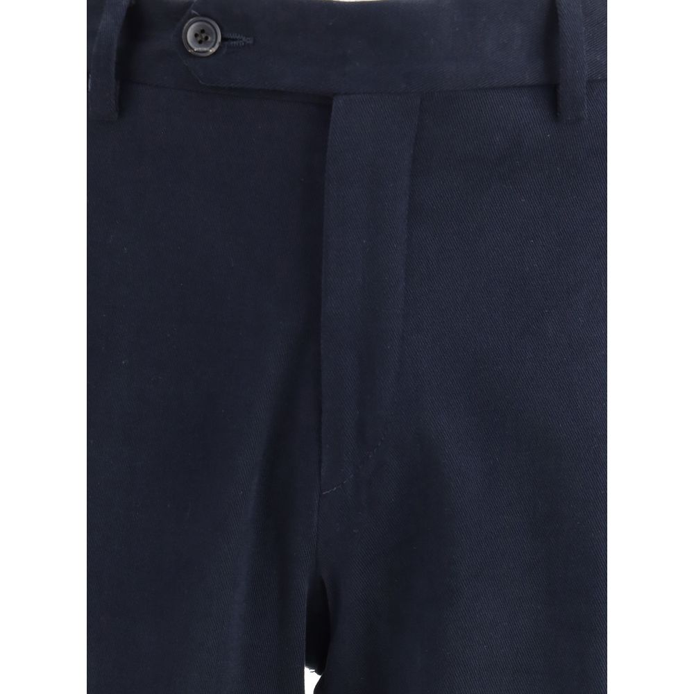 Blue Cotton Chino Pants