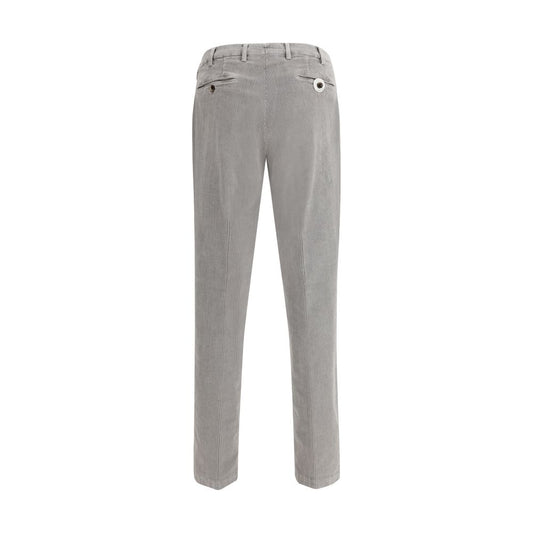 Gray Cotton Casual Pants