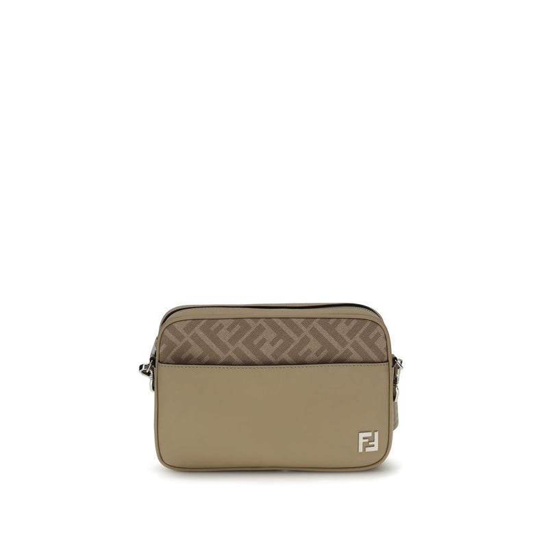 Beige Leather Shoulder Bag