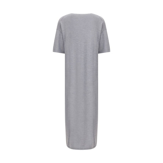 Gray Wool Casual Dress